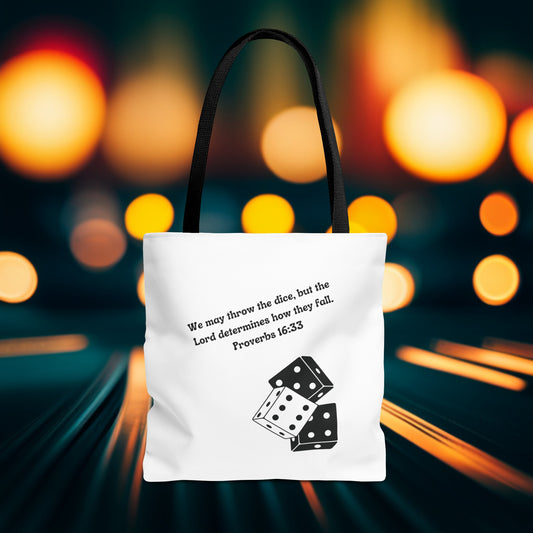 Roll the Dice, Proverbs 16:33 Tote